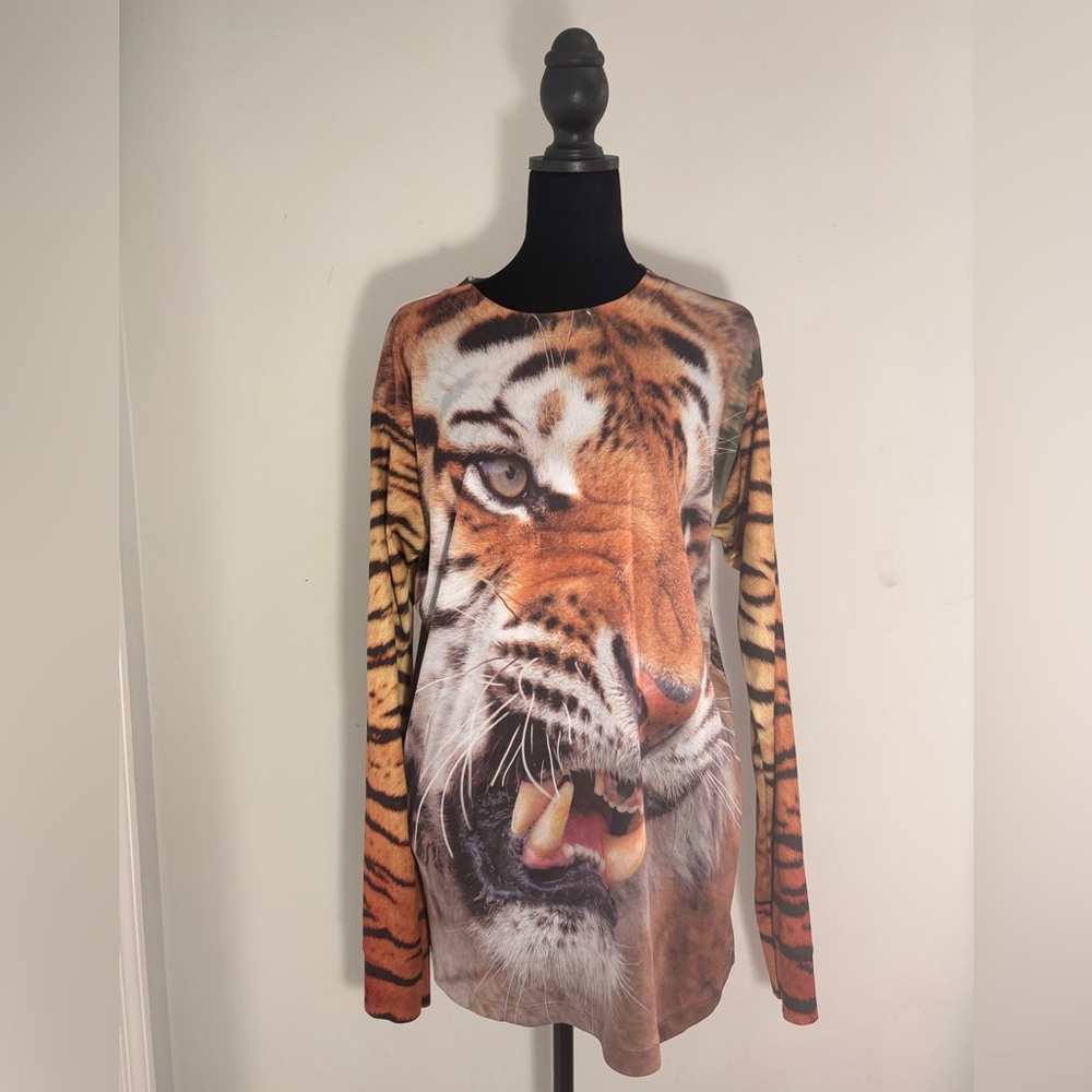Tiger Print Long Sleeve Shirt
